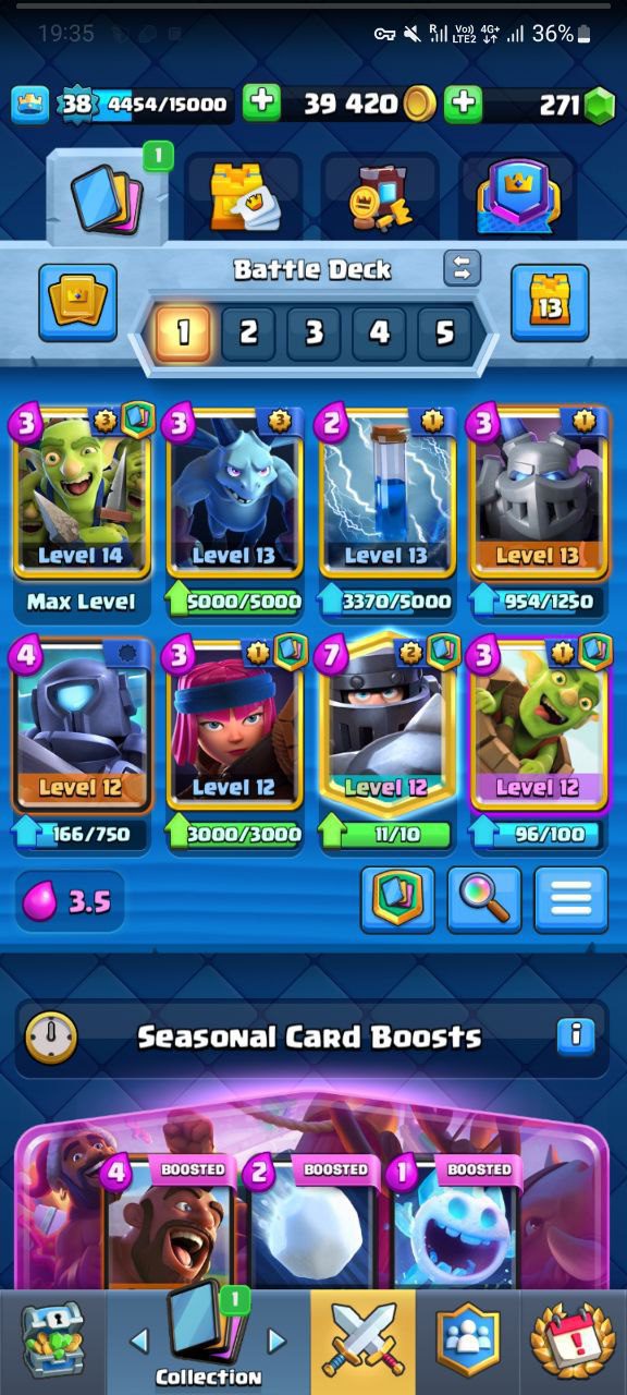 Royale Account – Level 38 | 1 Max Card