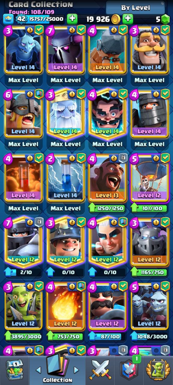Royale Account – Level 42 | 10 Max Card